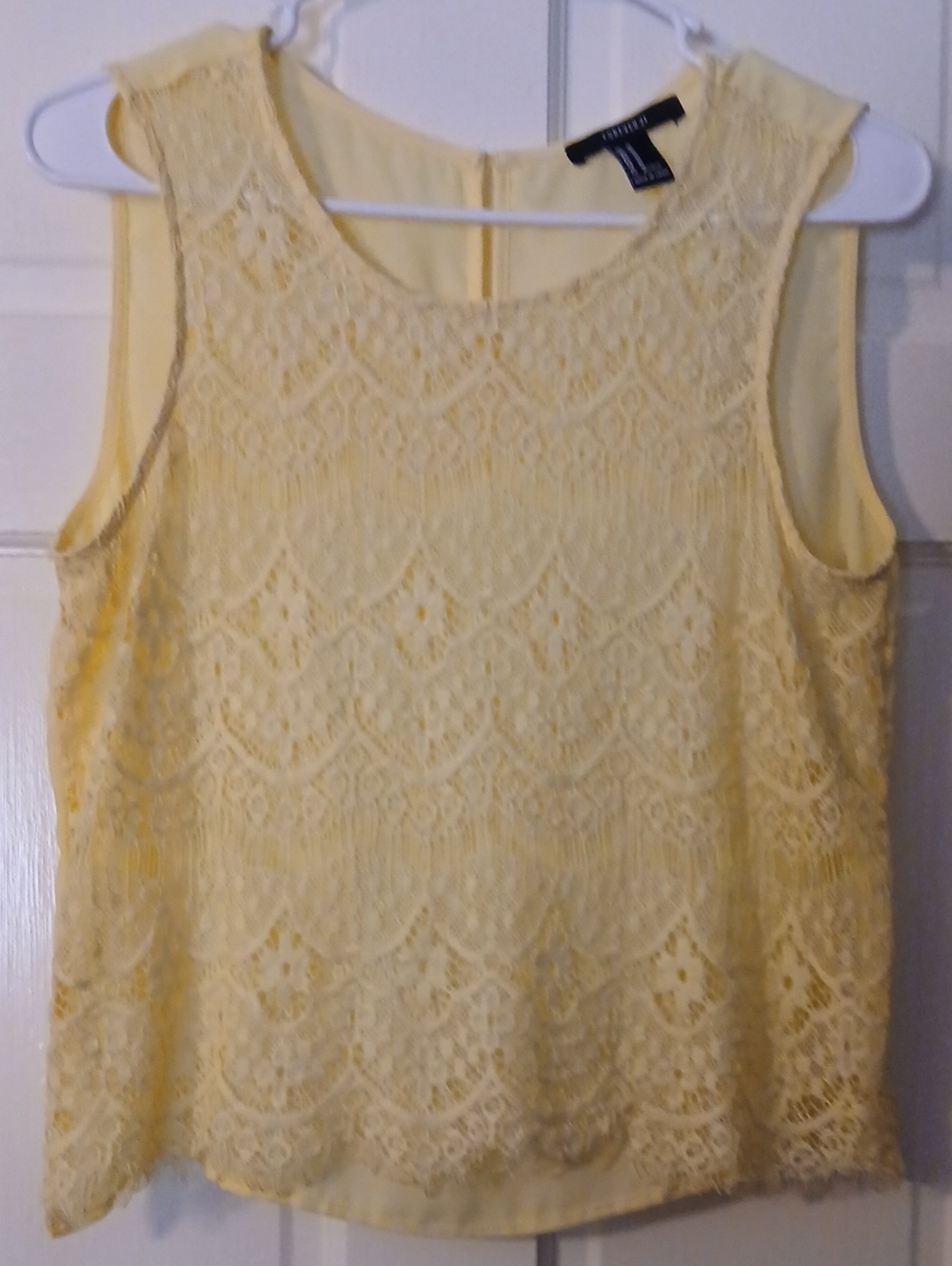 Forever 21 Yellow Lace Front Camisole